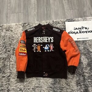 Vintage 00's Hersheys Chocolate NASCAR Racing Jeff Hamilton Jacket Men's Size XL